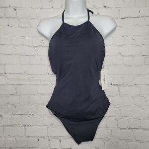 Women's Halter Neck One Piece Swimsuit Medium